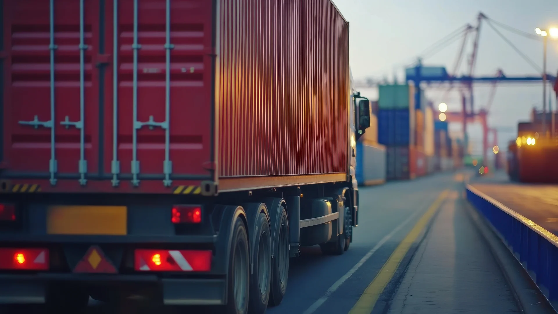 A HGV doing road freight transport